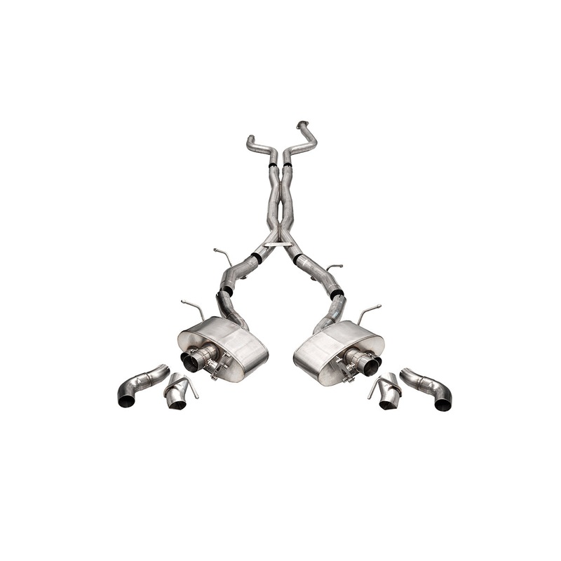 Corsa 21323 – 3 Inch Cat-Back Exhaust with Dual Mode Active Exhaust;  Double X-Pipe, Dual Rear Exit , Uses Factory Bezels 20-25 Cadillac CT5 V  Performance