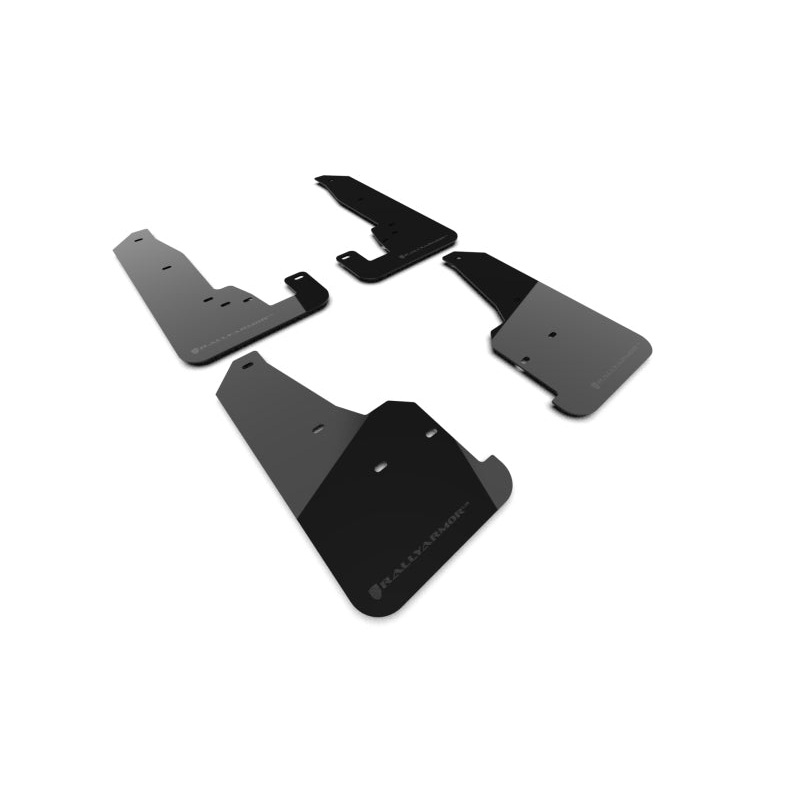 Rally Armor MF134-UR-BLK-MBK – 18-22 Jeep Grand Cherokee SRT Trackhawk Black UR Mud Flap – Metallic Black Logo