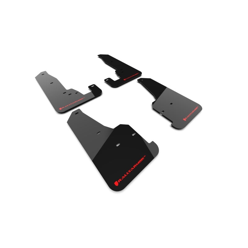 Rally Armor MF134-UR-BLK-RD – 18-22 Jeep Grand Cherokee SRT Trackhawk Black UR Mud Flap – Red Logo
