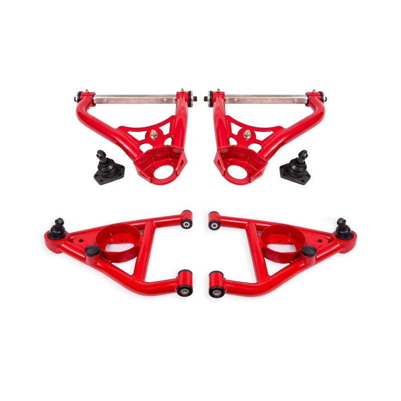 BMR AAK311R – 67-69 GM F-Body / 68-74 X-Body Non-Adj. Upper & Lower A-Arms (Polyurethane) – Red