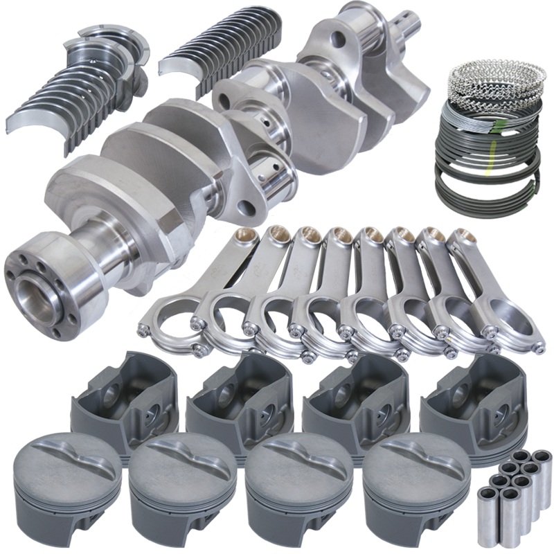 Eagle 12108040 – Chevy LT1 350 1Pc 3.750in Crank 5.700in H-Beam -5cc Flat Top 4.040in Pistons Rotating Assembly