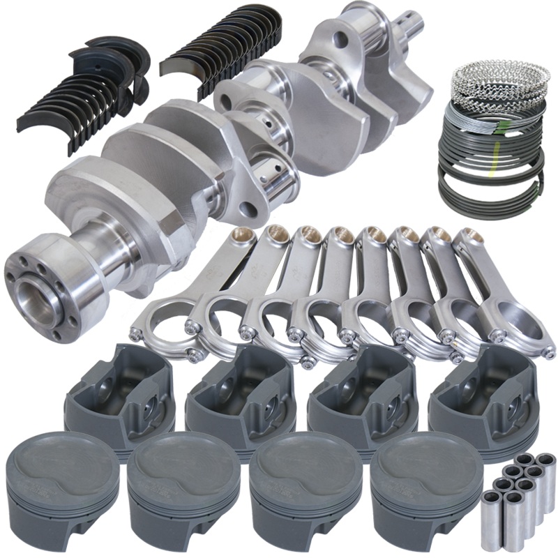 Eagle B12107030 – Chevy 350 1Pc 3.750in Crank 5.700in H-Beam -16cc Inv Dome 4.030in Pistons Balanced Assembly