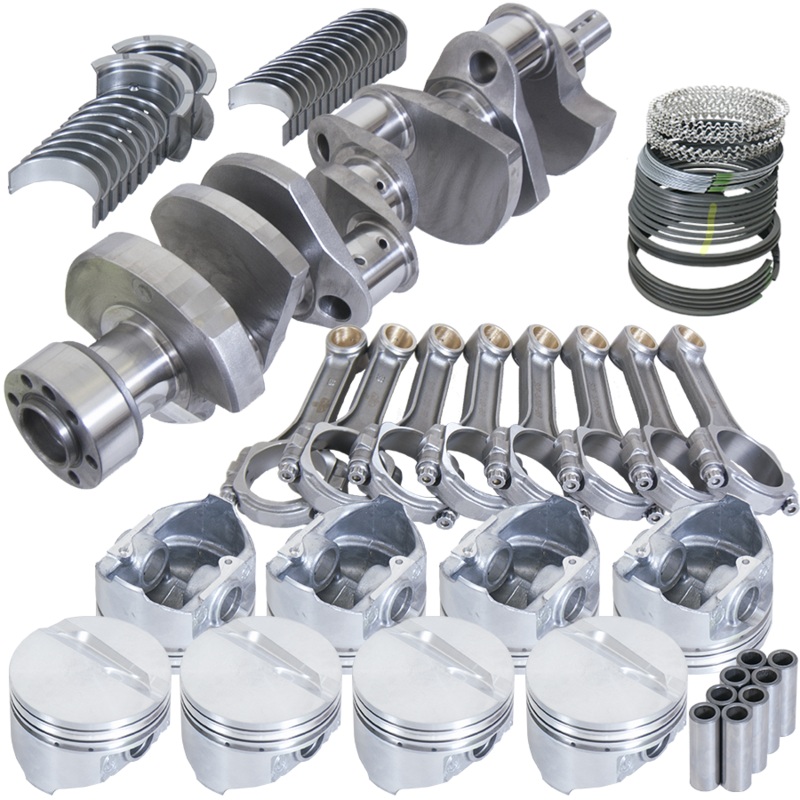 Eagle B13055L03068 – Chevy 350 1Pc 3.750in Crank 5.700in I-Beam Rods 4.030in Pistons 168 Tooth FP Balanced Assembly