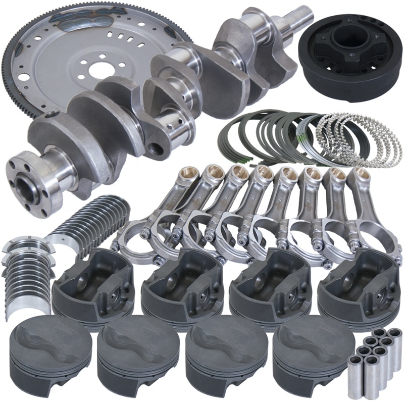 Eagle B16003EA000 – Ford 302 3.400in Crank 5.400in I-Beam Rods 4.000in Pistons 157 Tooth FP Balanced Assembly