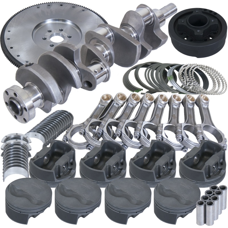Eagle B16003LS040 – Ford 302 3.400in Crank 5.400in I-Beam Rods 4.040in Pistons 157 Tooth FW Balanced Assembly