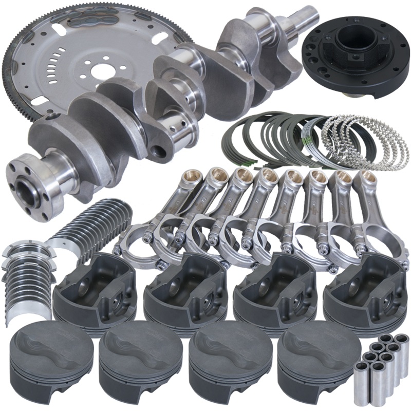 Eagle B16003MA000 – Ford 302 3.400in Crank 5.400in I-Beam Rods 4.000in Pistons 164 Tooth FP Balanced Assembly