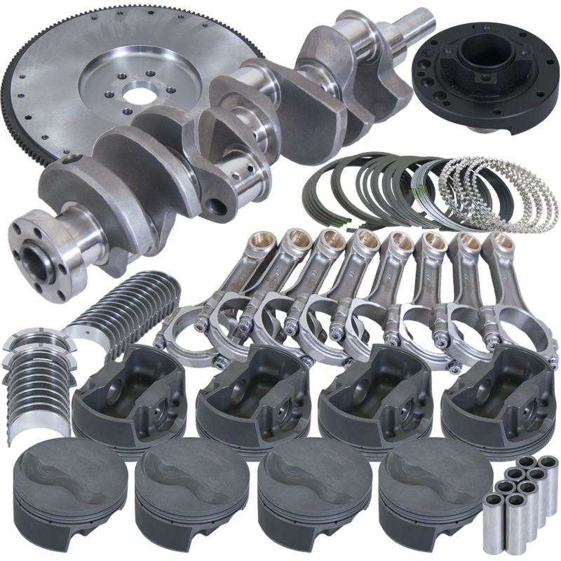 Eagle B16003MS040 – Ford 302 3.400in Crank 5.400in I-Beam Rods 4.040in Pistons 157 Tooth FW Balanced Assembly