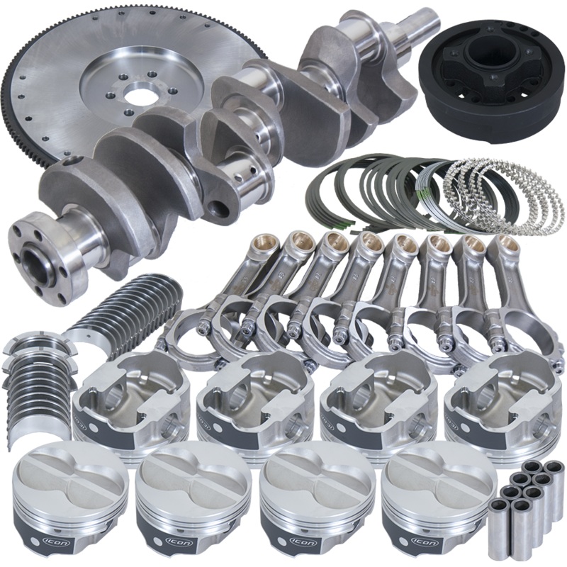 Eagle B16323LS000 – Ford 302 3.400in Crank 5.400in I-Beam Rods 4.000in Pistons 157 Tooth FW Balanced Assembly