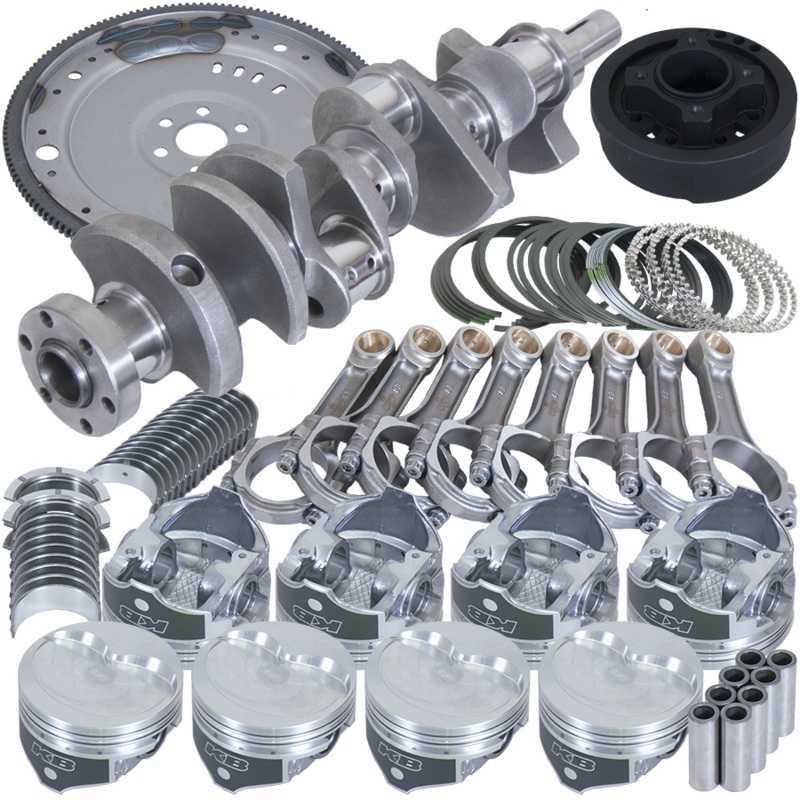 Eagle B16022LS060 – Ford 302 3.400in Crank 5.400in I-Beam Rods 4.060in Pistons 157 Tooth FW Balanced Assembly