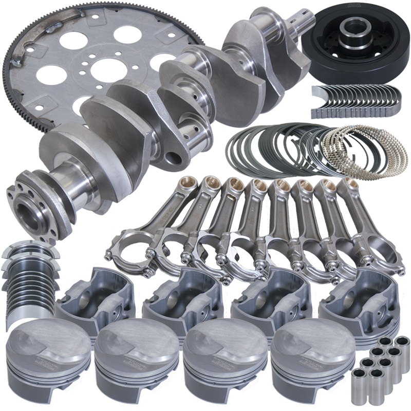 Eagle B18020L070 – Chevy 454 1Pc 4.250in Crank 6.385in I-Beam Rod -3cc Flat Top 4.320in Pistons Balanced Assembly