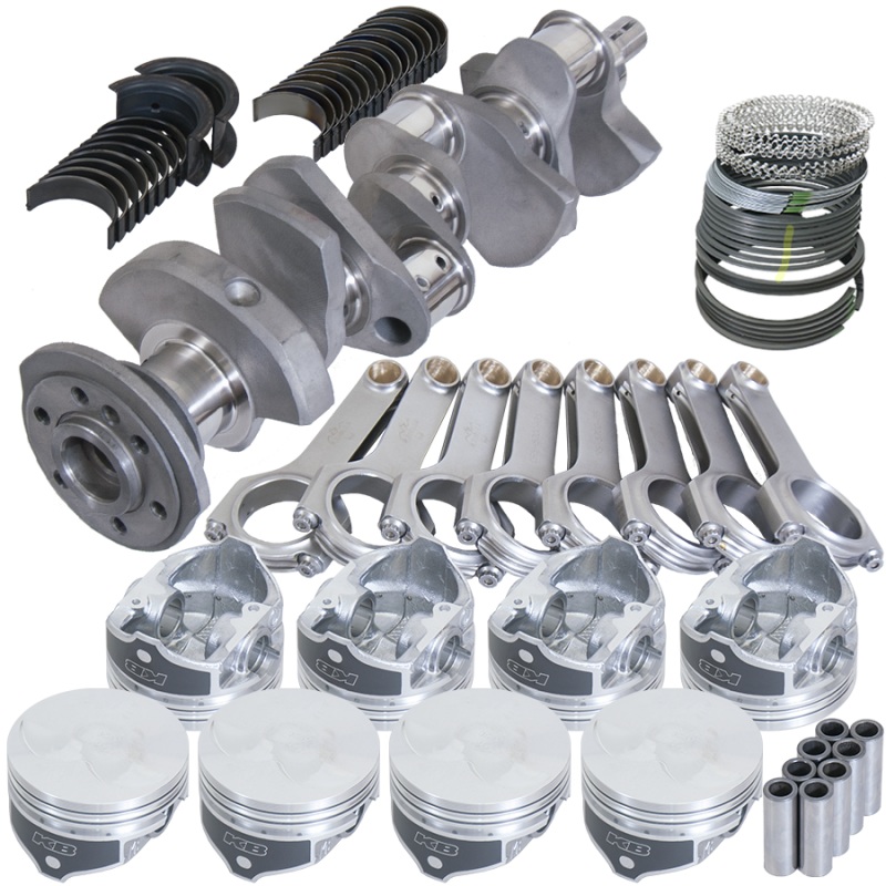 Eagle 12311000 – Chevy 350 3.480in Crank 6.000in H-Beam -3.7cc Flat Top 4.000in Pistons Rotating Assembly