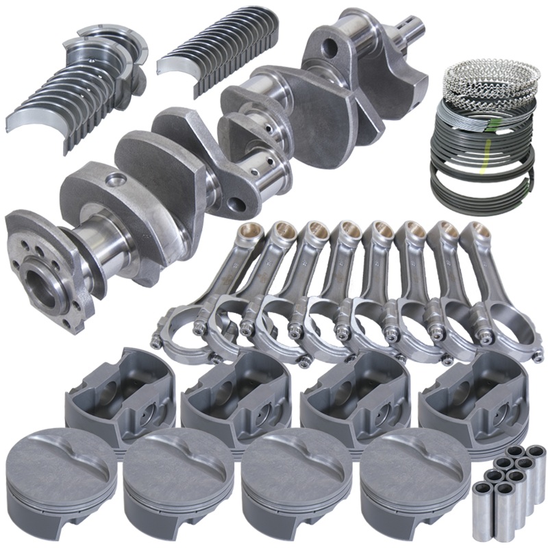 Eagle 13007040 – Chevy 350 3.750in Crank 6.000in I-Beam Rods -5cc Flat Top 4.040in Pistons Rotating Assembly