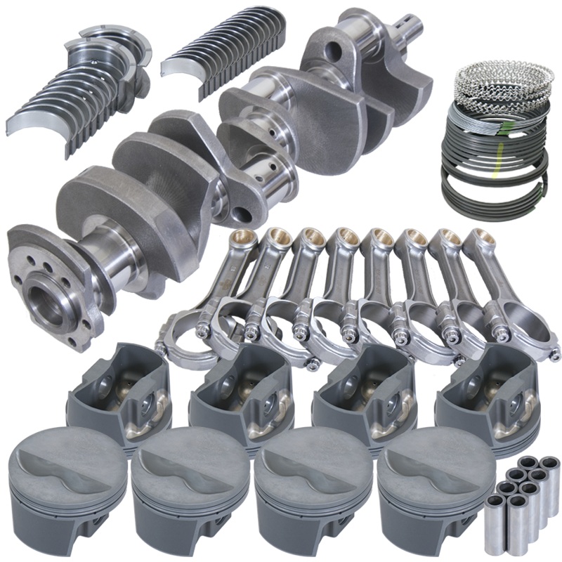 Eagle 13022000 – Chevy 350 3.480in Crank 6.000in I-Beam Rods -5cc Flat Top 4.000in Pistons Rotating Assembly
