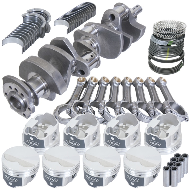 Eagle 13302030 – Chevy 350 3.480in Crank 5.700in I-Beam Rods -3.7cc Flat Top 4.030in Pistons Rotating Assembly