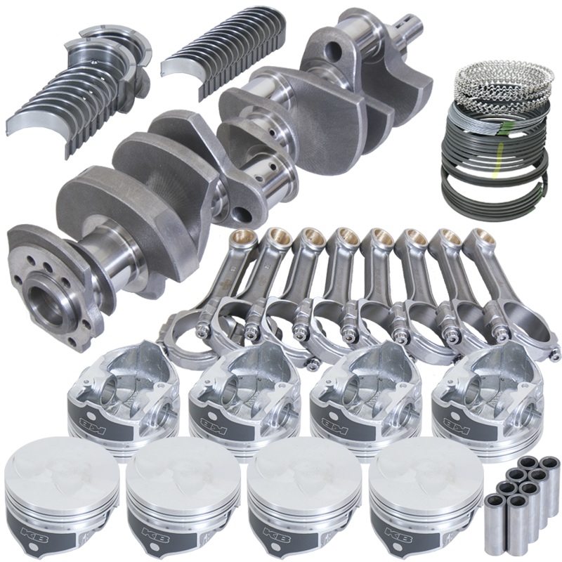 Eagle 13205030 – Chevy 350 3.480in Crank 6.000in I-Beam Rods -7cc Flat Top 4.030in Pistons Rotating Assembly