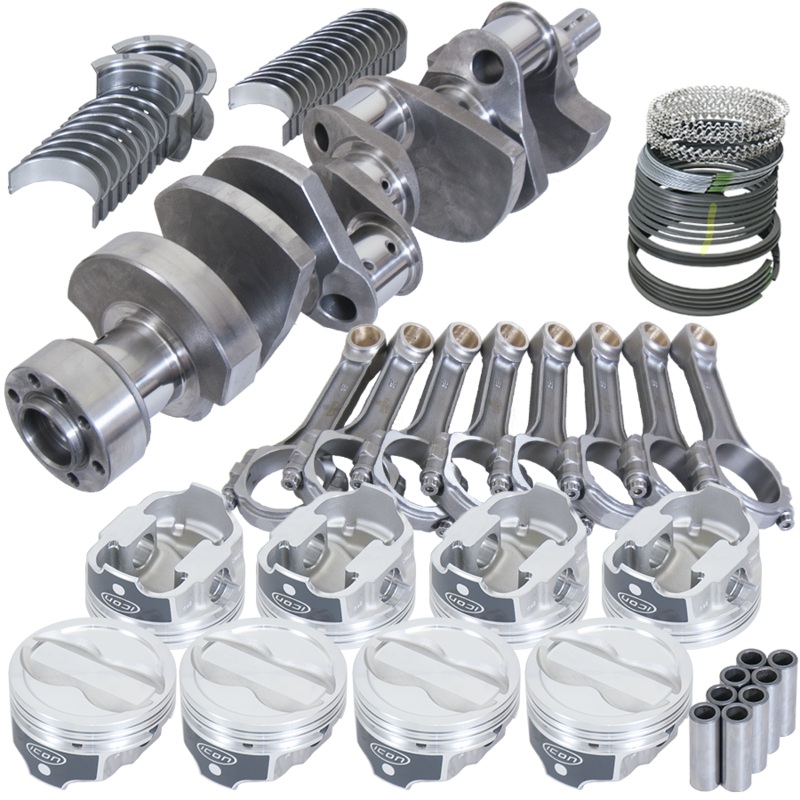 Eagle 13573L000 – Chevy LT1350 1Pc 3.750in Crank 6.000in I-Beam Rods -18cc 4.000in Pistons Rotating Assembly
