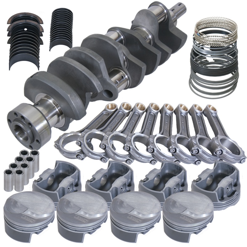 Eagle 61113070 – Chevy 454 1Pc 4.250in Crank 6.385in I-Beam Rods 18cc Dome 4.320in Pistons Rotating Assembly