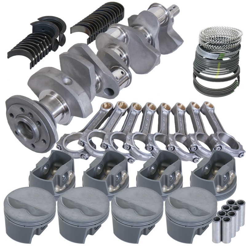 Eagle 62001060 – Chevy 350 3.480in Crank 5.700in I-Beam Rods -5cc Flat Top 4.060in Pistons Rotating Assembly