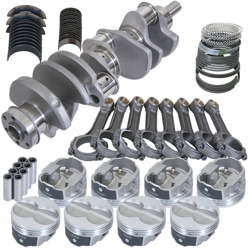 Eagle 64138000 – Ford 351W 4.000in Crank 6.200in I-Beam Rods -11cc Flat Top 4.000in Pistons Rotating Assembly