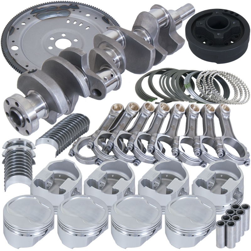 Eagle B16002ES040 – Ford 302 3.000in Crank 5.090in I-Beam Rods 4.040in Pistons 164 Tooth FW Balanced Assembly