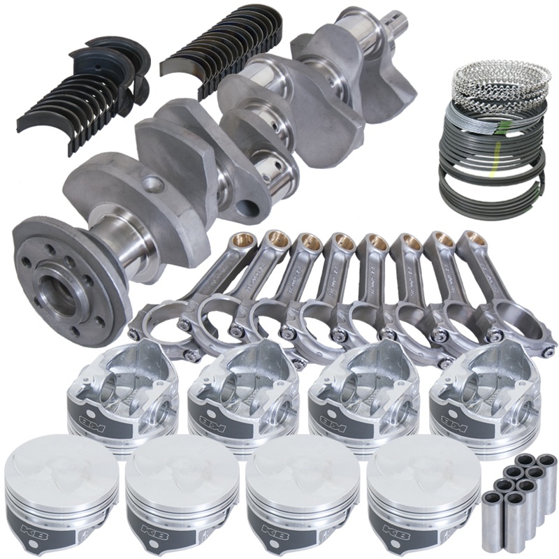 Eagle 62005L040 – Chevy 350 1Pc 3.480in Crank 6.000in I-Beam Rod -7cc Flat Top 4.040in Pistons Rotating Assembly