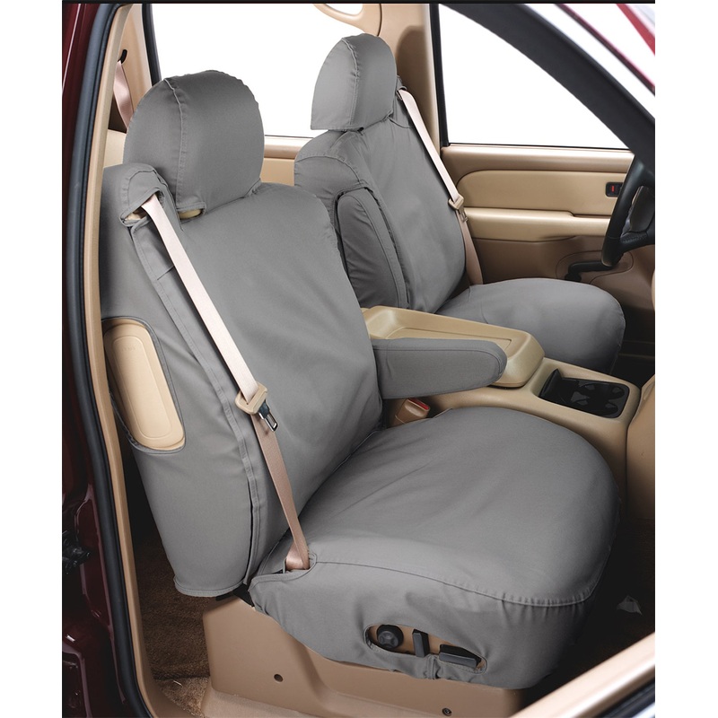 Covercraft SS2617PCGY – Polycotton SeatSaver Custom Front Row Seat Covers