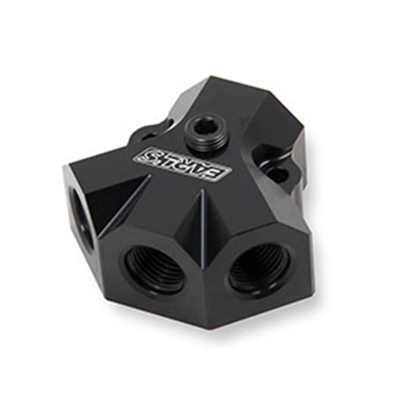 Earl’s Performance 100168ERL – Earl’s Distribution Block 8 AN O-Ring Inlet x (3) 6 AN O-Ring Outlets