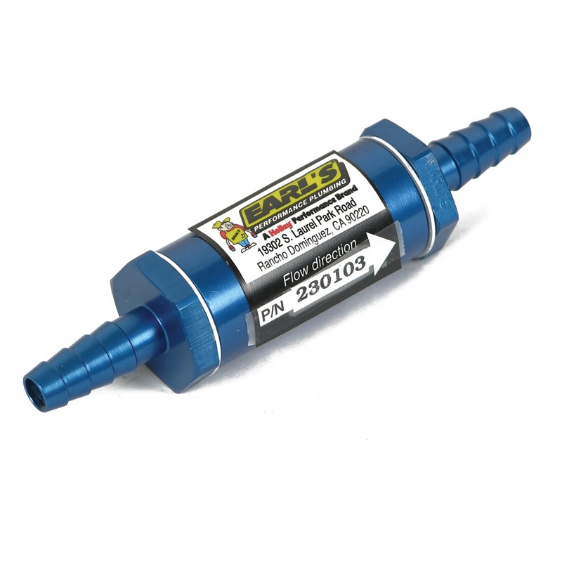 Earl’s Performance 230103ERL – Aluminum In-Line Fuel Filter