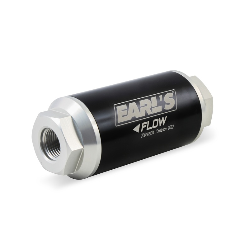 Earl’s Performance 230608ERL – Billet Aluminum In-Line Fuel Filter