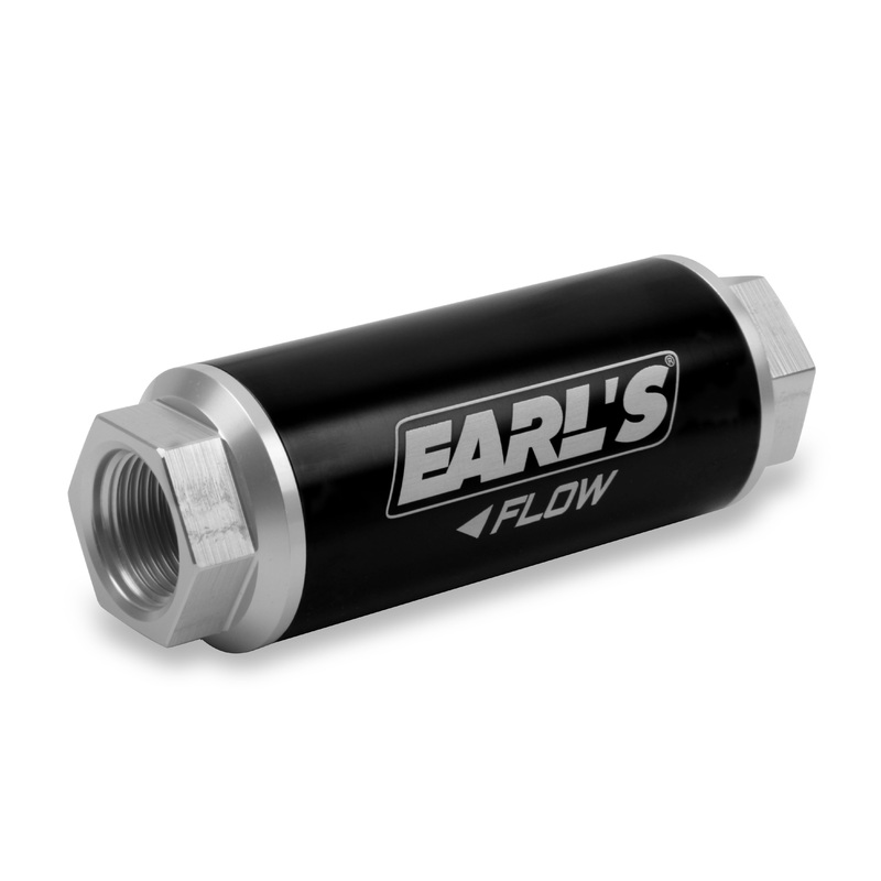 Earl’s Performance 230610ERL – Billet Aluminum In-Line Fuel Filter