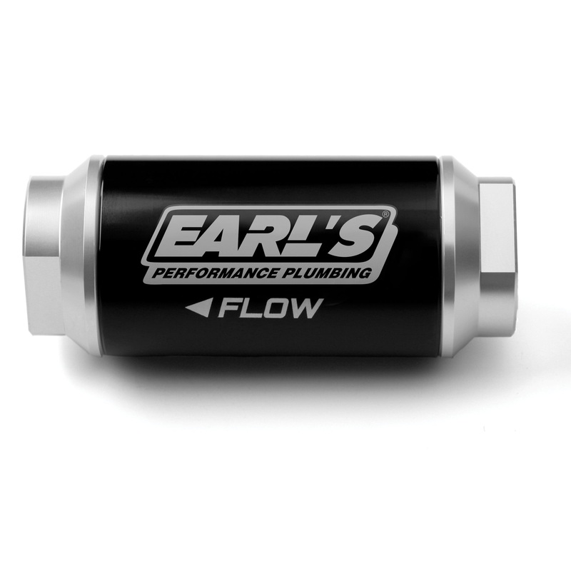 Earl’s Performance 230616ERL – Billet Aluminum In-Line Fuel Filter