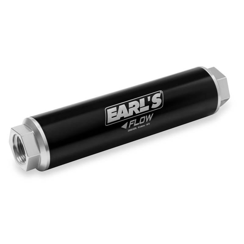 Earl’s Performance 230631ERL – HP Billet Aluminum In-Line Fuel Filter