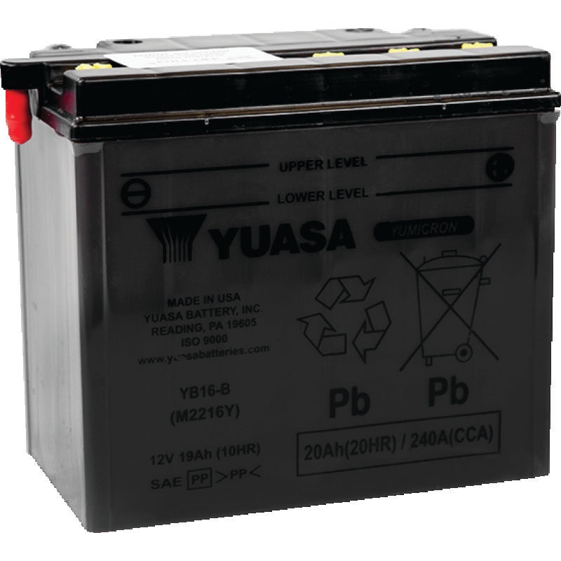 Yuasa Battery YUAM2216YTWN – Yuasa YB16-B Yumicron 12-Volt Battery