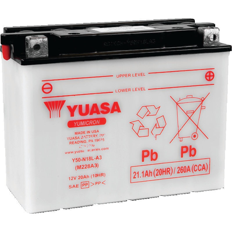 Yuasa Battery YUAM228A3TWN – Yuasa Y50-N18L-A3 Yumicron 12-Volt Battery