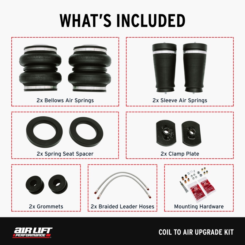 Air Lift 83015 – 05-14 Ford Mustang S197 Coil to Air Upgrade Kit