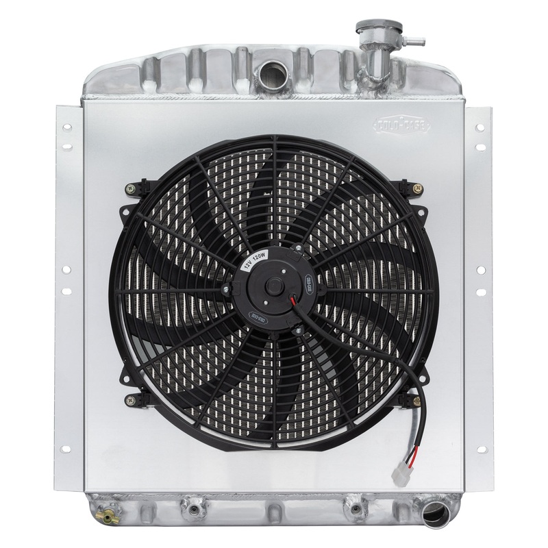 Cold Case Radiators GMT559AK – 48-54 GMC Truck Aluminum Radiator 16 inch Fan Kit Cold Case Radiator