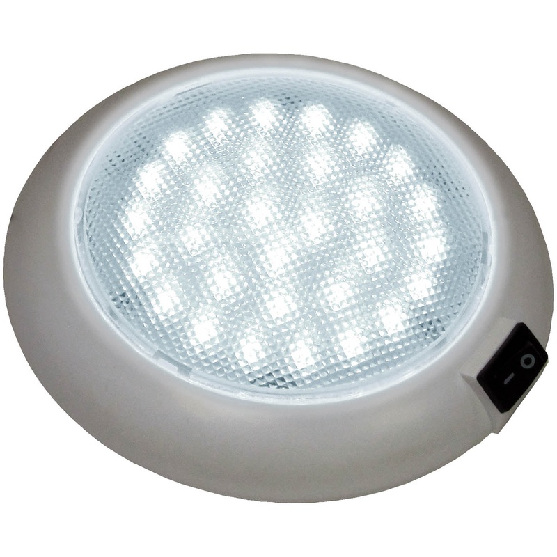 Peterson V379S – LED DOME/INTERIOR LIGHT, ROUND, W/SWITCH, 5.50