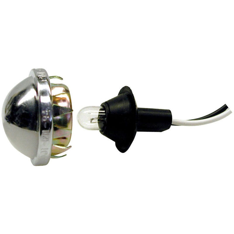Peterson V432 – INCANDESCENT LICENSE/UTILITY LIGHT, CHROME, 2.10X1.52