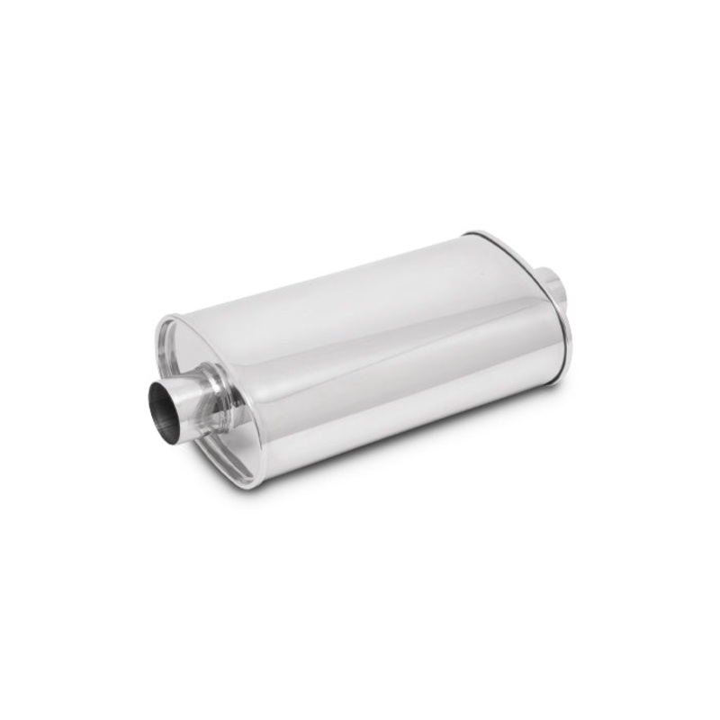 Vibrant 1100 – STREETPOWER Oval Muffler, 2.00 inlet/outlet (Center-Center)