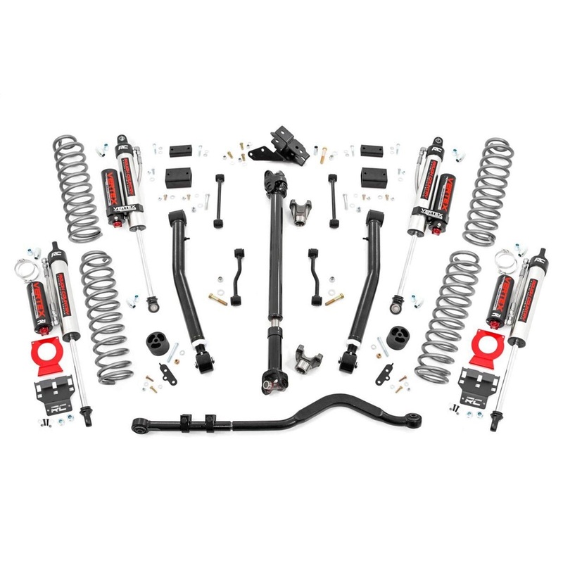 Rough Country 62850 – 3.5 Inch Lift Kit – Adj Lower – FR D/S – Vertex – Jeep Wrangler JL 4WD (18-23)