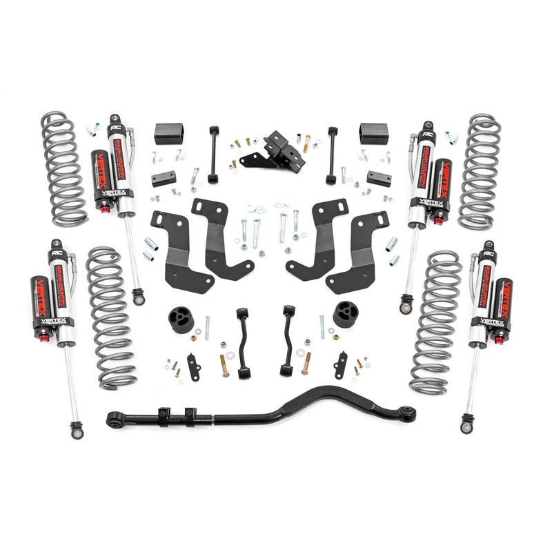 Rough Country 66850 – 3.5 Inch Lift Kit – C/A Drop – Stage 1 – Vertex – Jeep Wrangler Unlimited (18-23)