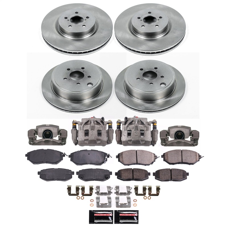 PowerStop KCOE5830 – OE Stock Replacement Low-Dust Ceramic Brake Pad; Rotor and Caliper Kit