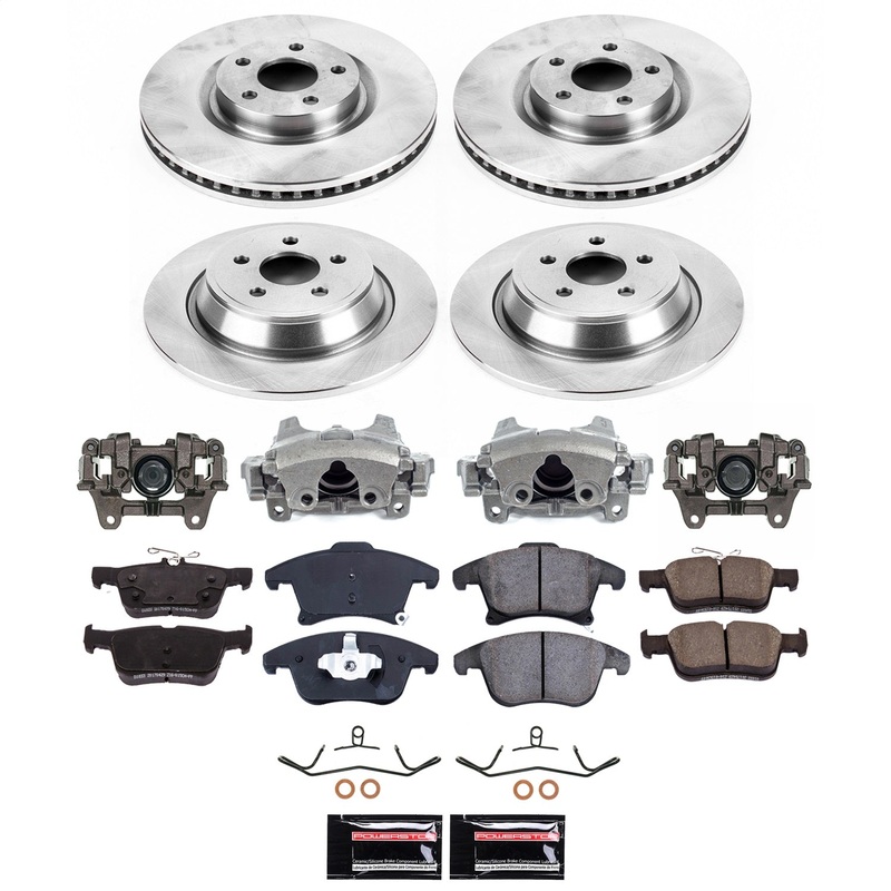 PowerStop KCOE8541A – OE Stock Replacement Low-Dust Ceramic Brake Pad; Rotor and Caliper Kit