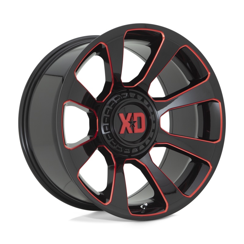 XD Wheels XD85429035900 – Xd854 Reactor 20X9 Gloss Black Milled W/ Red Tint
