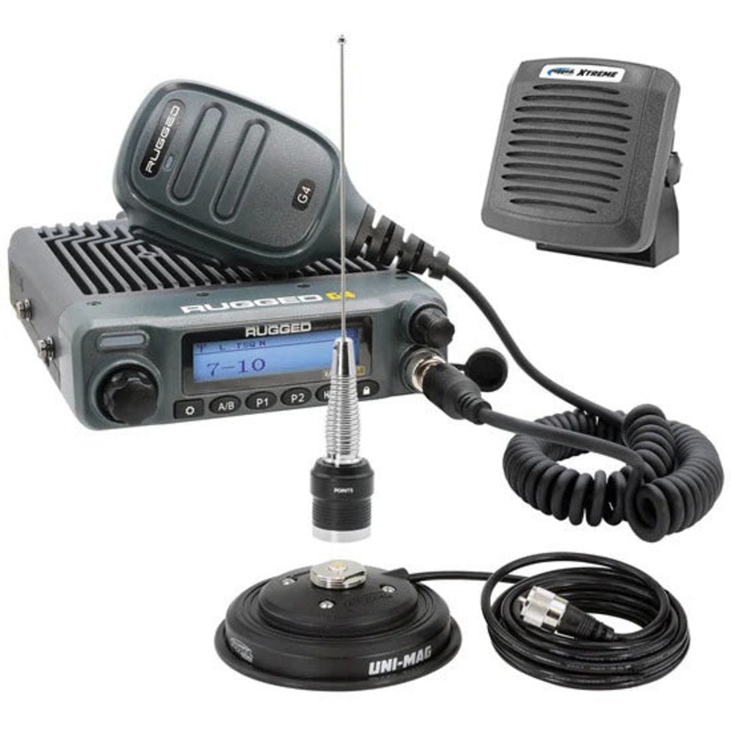 Rugged Radios RK-G4-SPK – GMRS Mobile Radio Kit Rambler G4 w/Ext Speaker