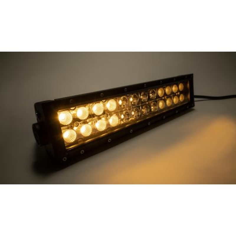 Southern Truck 77015 – 12.0 Inch Amber/White LED Light Bar Double Row Straight Combo Flood/Beam 72W DT Harness 79904 4,320 Lumens  Lifts