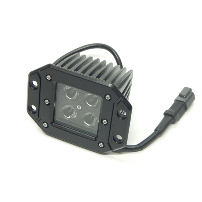 Southern Truck 79915 – 3.0 X 3.0 Inch 16W Square Flush Mount LED Light Flood 1,440 Lumens Each Black Series  Lifts