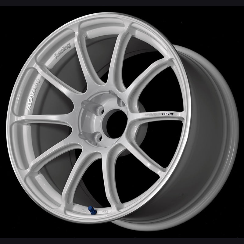 Advan YA38J45DWMR – RSIII 18×9.5 +45 5-100 Racing White Metallic & Ring Wheel