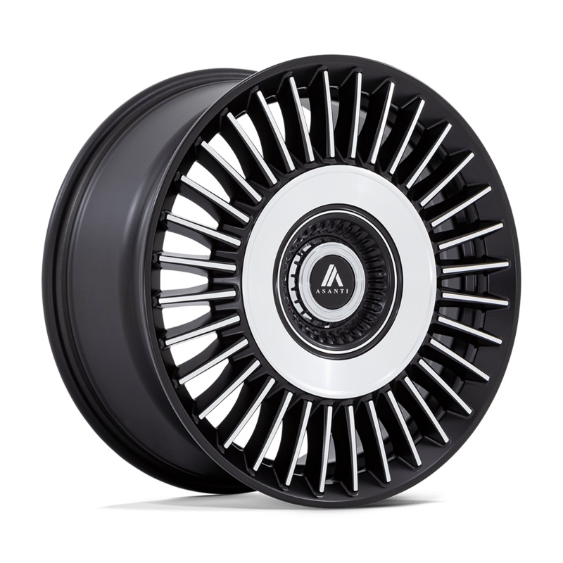 Asanti AB040MD22904215 – 22X9 Satin Black Bright Mach Face
