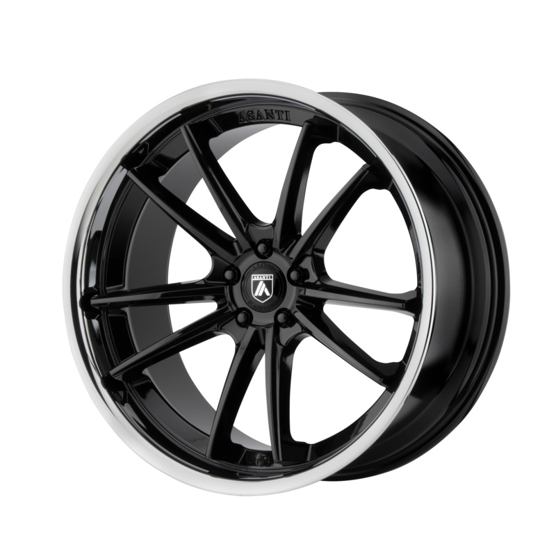 Asanti ABL23-24901515BK – Abl-23 Sigma 24X9 Gloss Black W/ Chrome Lip